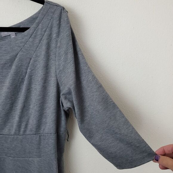 NY Collection Gray Skater Dress. 3/4 sleeve. Size XL Petite - Picture 2 of 9